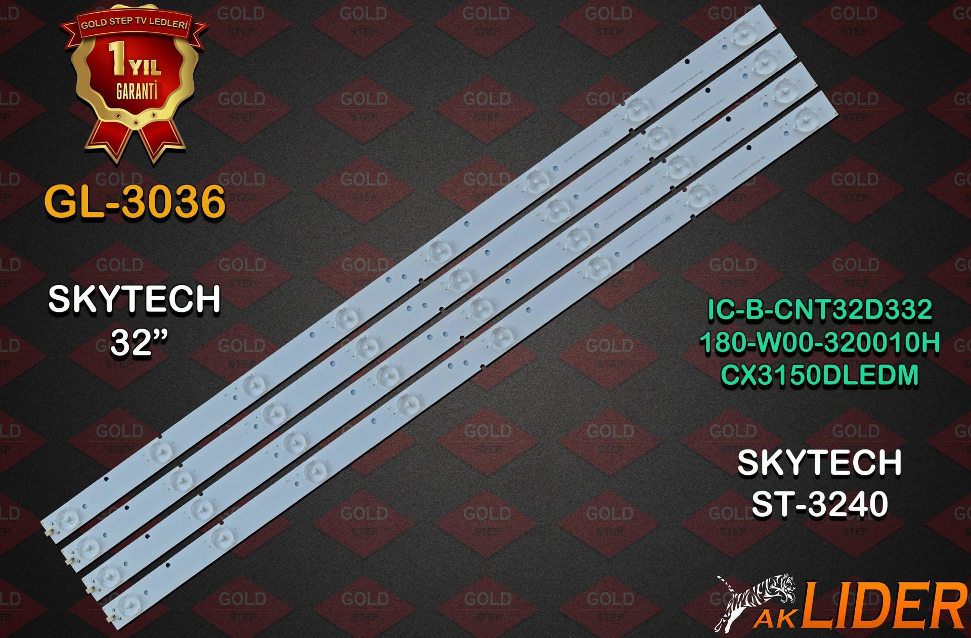 Skytech ST-3240 SST-3250C TF-LED32S6 Uyumlu LED Bar Takımı IC-B-CNT32D332