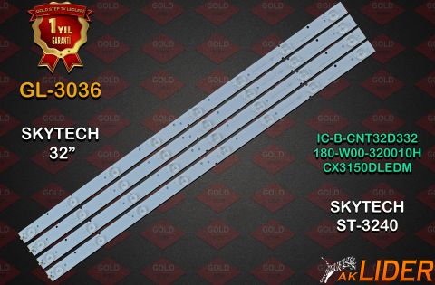 Skytech ST-3240 SST-3250C TF-LED32S6 Uyumlu LED Bar Takımı IC-B-CNT32D332
