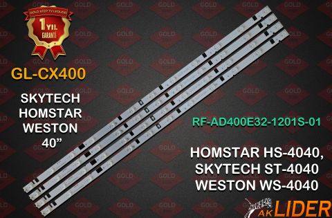 Skytech ST-4040 Weston WS-4040 Homstar HS-4040 Uyumlu LED Bar Takımı JL.D40C1235-06CS