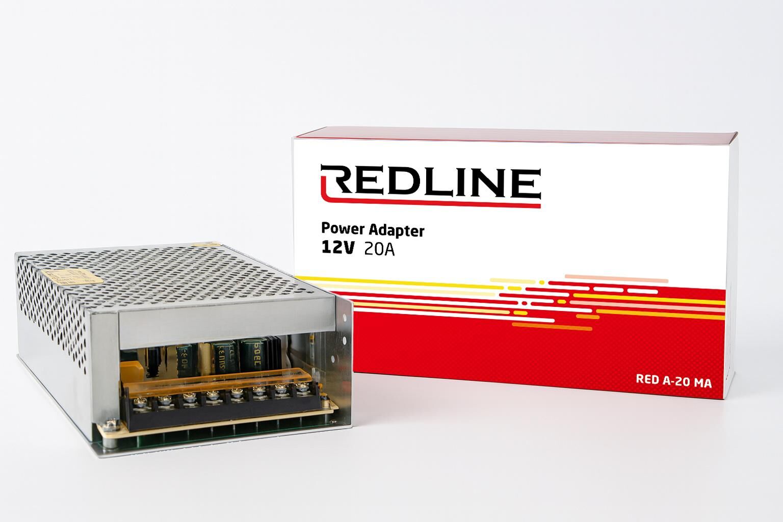 Redline 12V 20A -  Metal Kasa Güç Kaynağı / Sac Adaptör