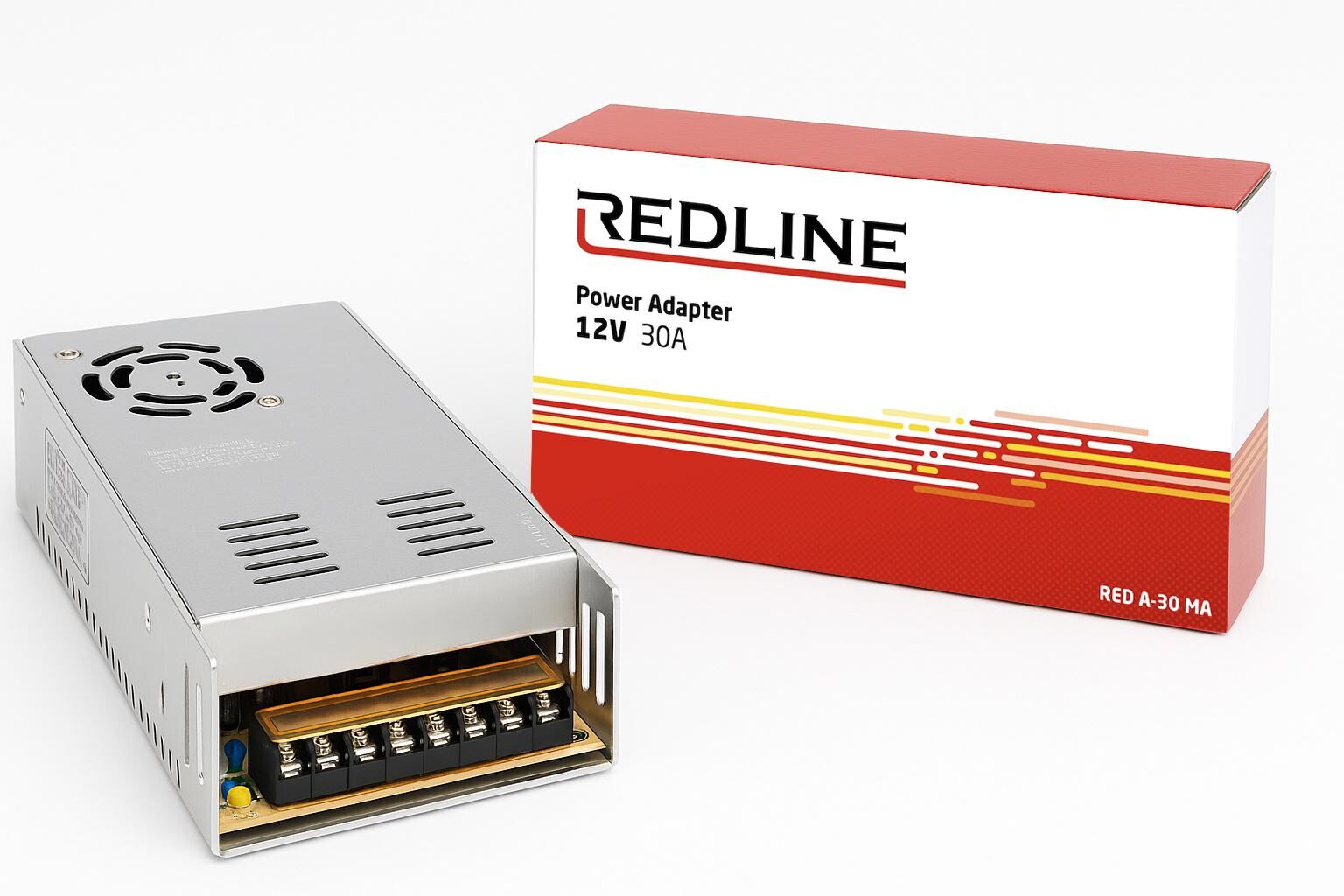 Redline 12V 30A -  Metal Kasa Güç Kaynağı / Sac Adaptör