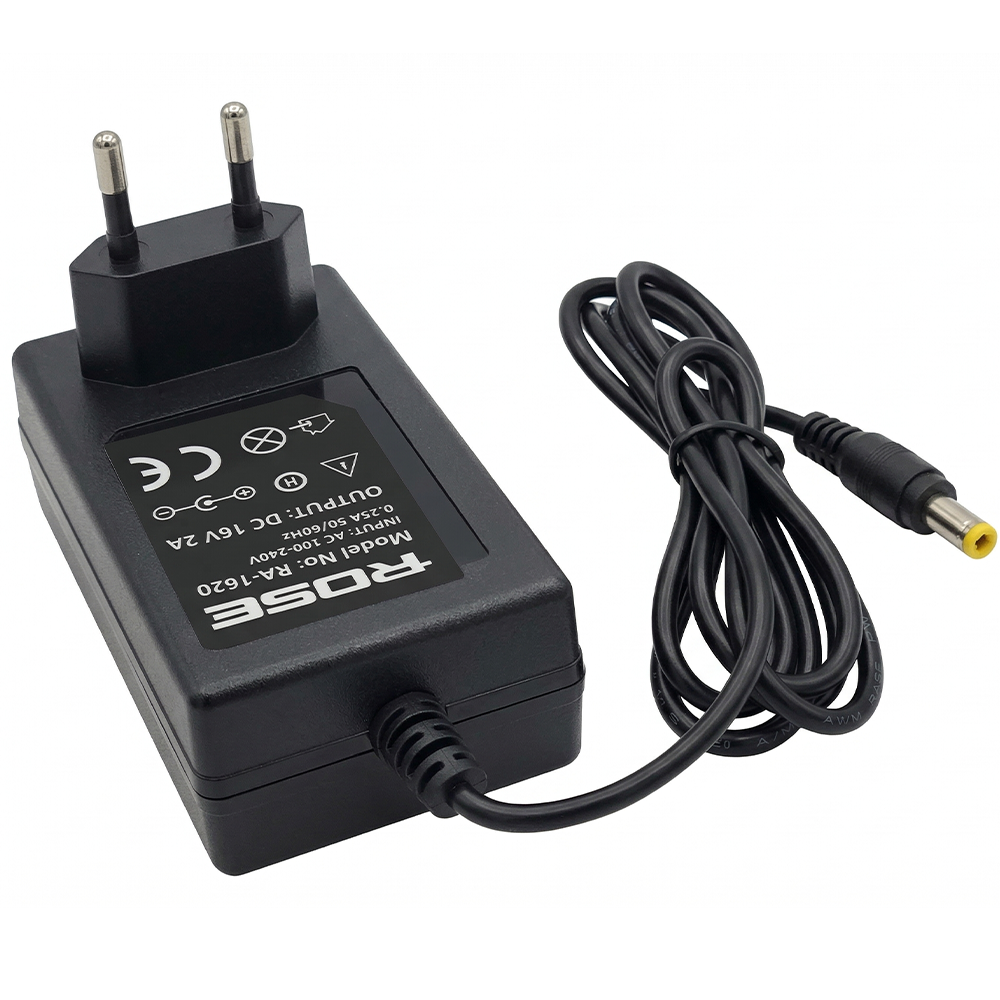 Rose 16V 2A Santral Adaptörü / 100-240V - Düz Uçlu