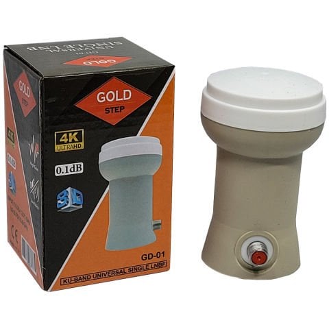 GOLD STEP 0.1 dB 4K Tek Çıkışlı (Single) LNB Tekli Lnb