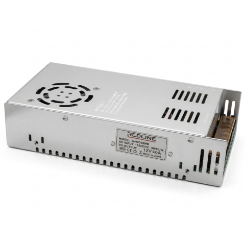 Redline 12V 40A -  Metal Kasa Güç Kaynağı / Sac Adaptör