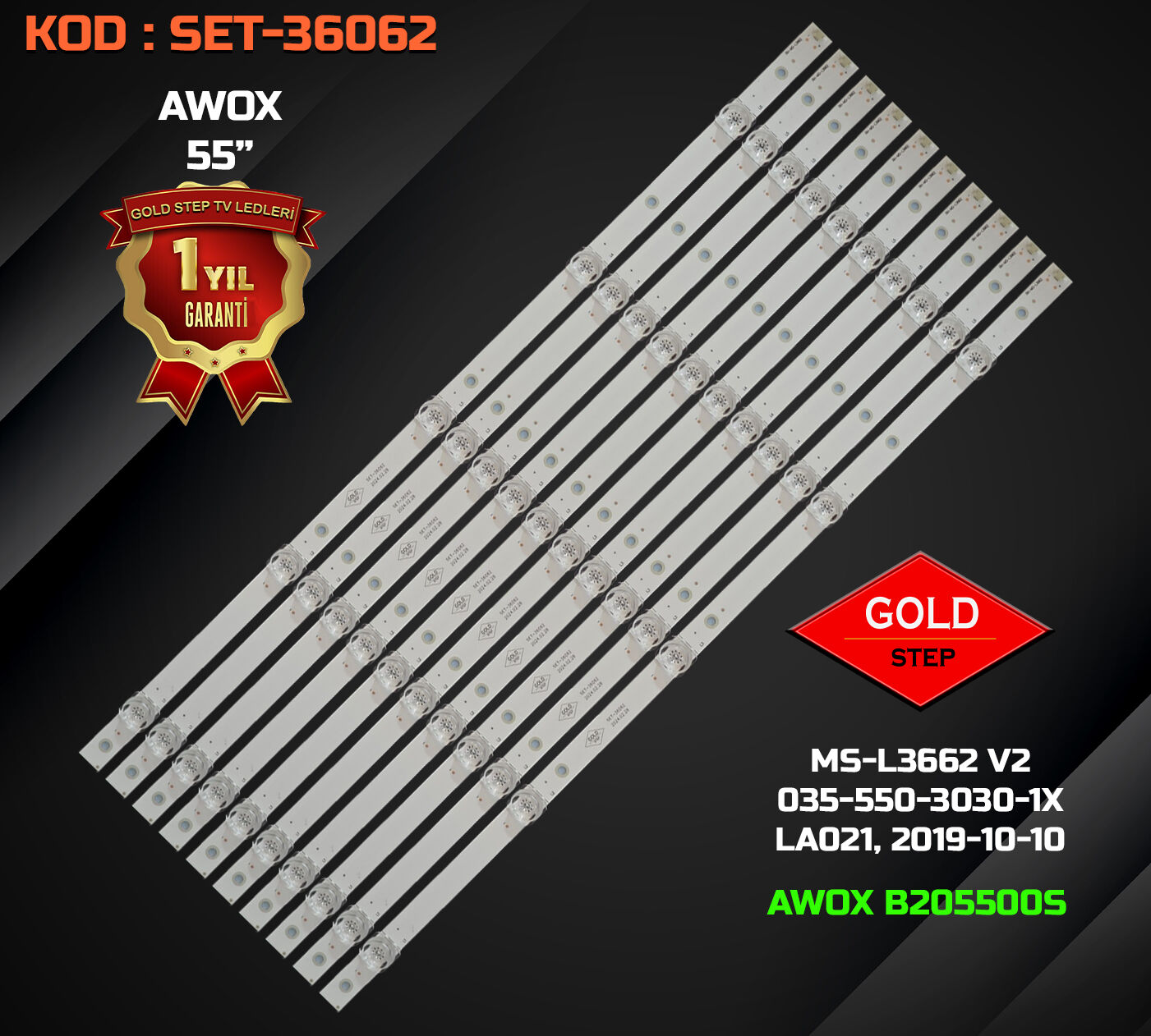 Awox B205500S Smart 55'' Uyumlu LED Bar Takımı MS-L3662 V2