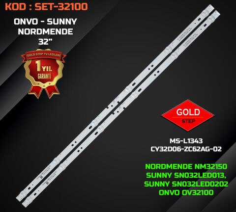 Onvo OV32150 Nordmende NM32150 Sunny SN032LED013 Uyumlu LED Bar Takımı MS-L1343