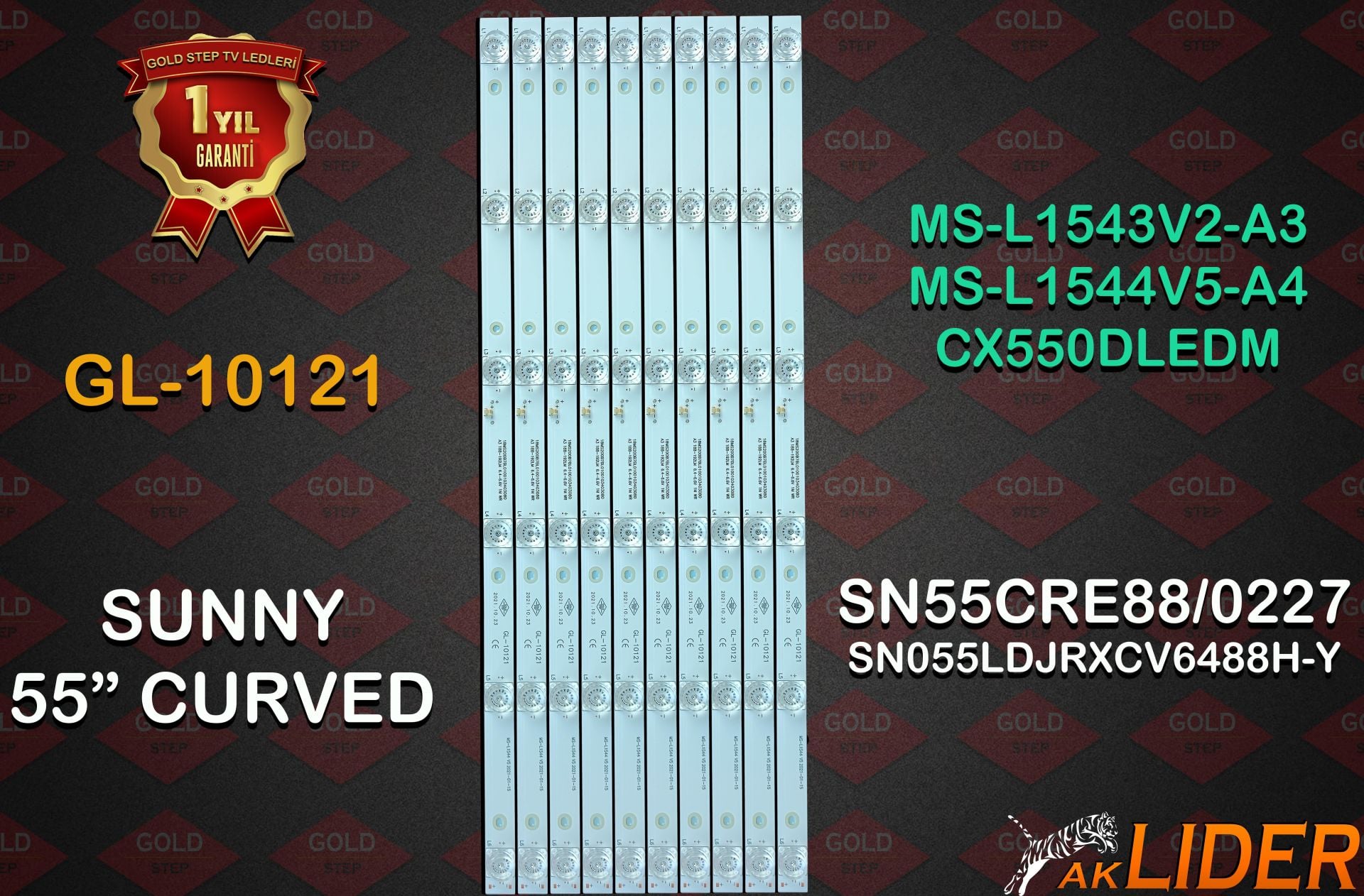 Sunny 55'' SN55CRE88/0227 Axen AX55CRE88/0227 AX55L7950/0226-B Uyumlu LED Bar Takımı MS-L1543 V2