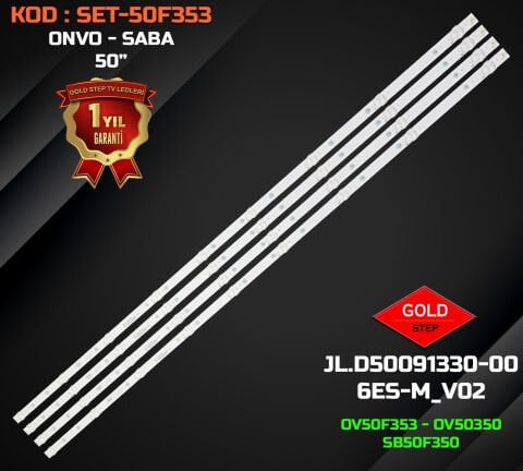 Onvo OV50F353 & Saba SB50F350 Uyumlu LED Bar Takımı (JL.D50091330-006ES-M_V02 - 3080550S10DTZ001)