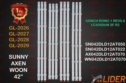 SN042DLD12AT022-SMF, SN042DLD12AT022-SSDMF, SN042DLD12AT022-SM3DF, SN042DLD12AT070-ATFM, SN042DLD12AT050, SN042DLD12AT050-AFM, SN042DLD12AT011-SF, SN042DLD12AT050-A3DFM, SN042DLD12AT003-SMF, AX042DLD12AT070-OTFM, AX042DLD12AT022-TMF Uyumlu LED Bar Takımı