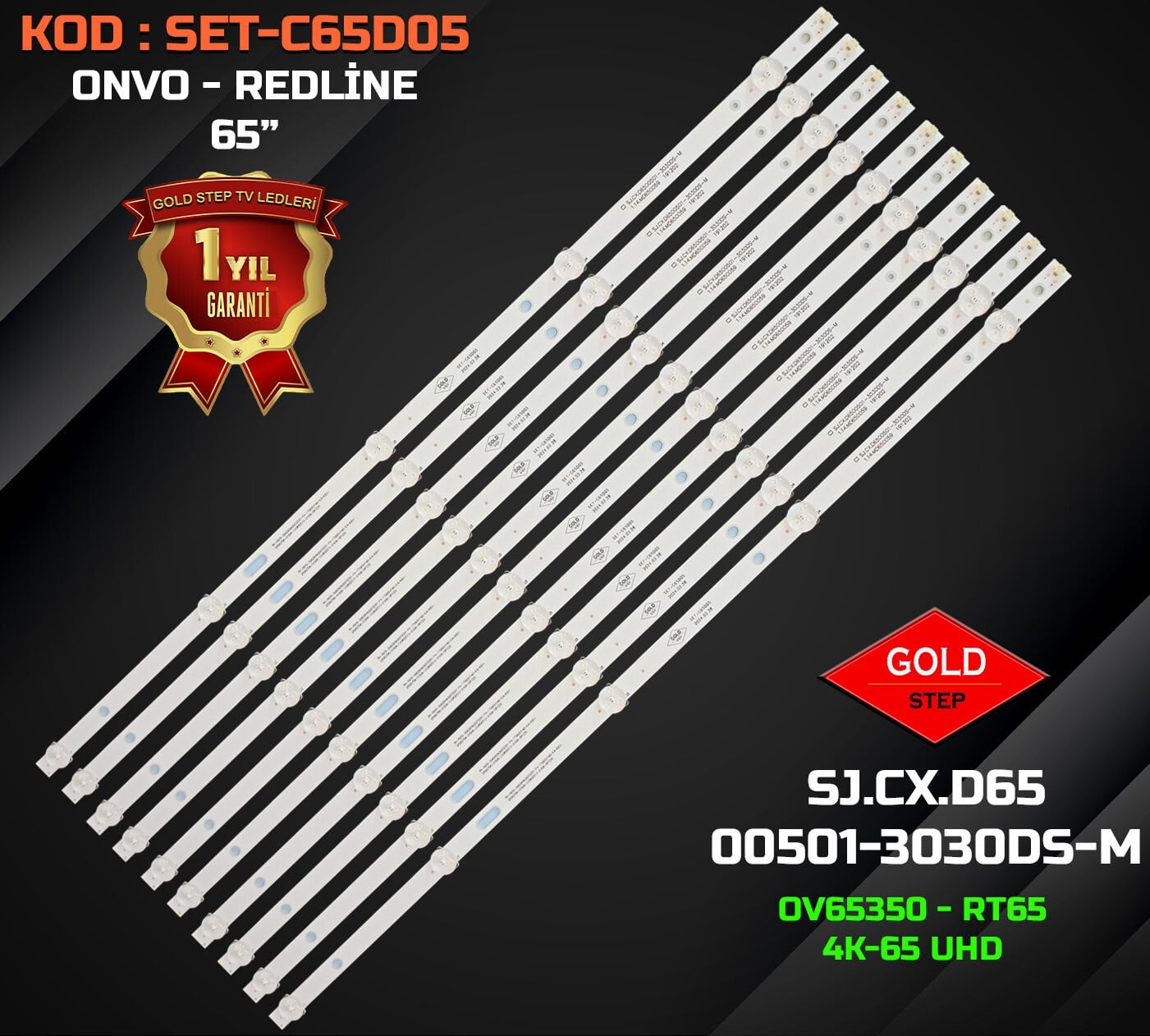 Onvo OV65350 - Redline RT65 Uyumlu LED Bar Takımı (SJ.CX.D6500501 - 3030DS-M)