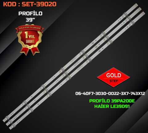 Profilo 39PA200E Haier LE39D91 Uyumlu LED Bar Takımı