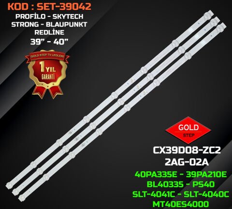 PROFILO 39'' 39PA210E / 40PA335E / SKYTECH ST-4040C Serisi Uyumlu LED Bar Takımı (CX39D08 / HL-00390A30 / MS-L1795)