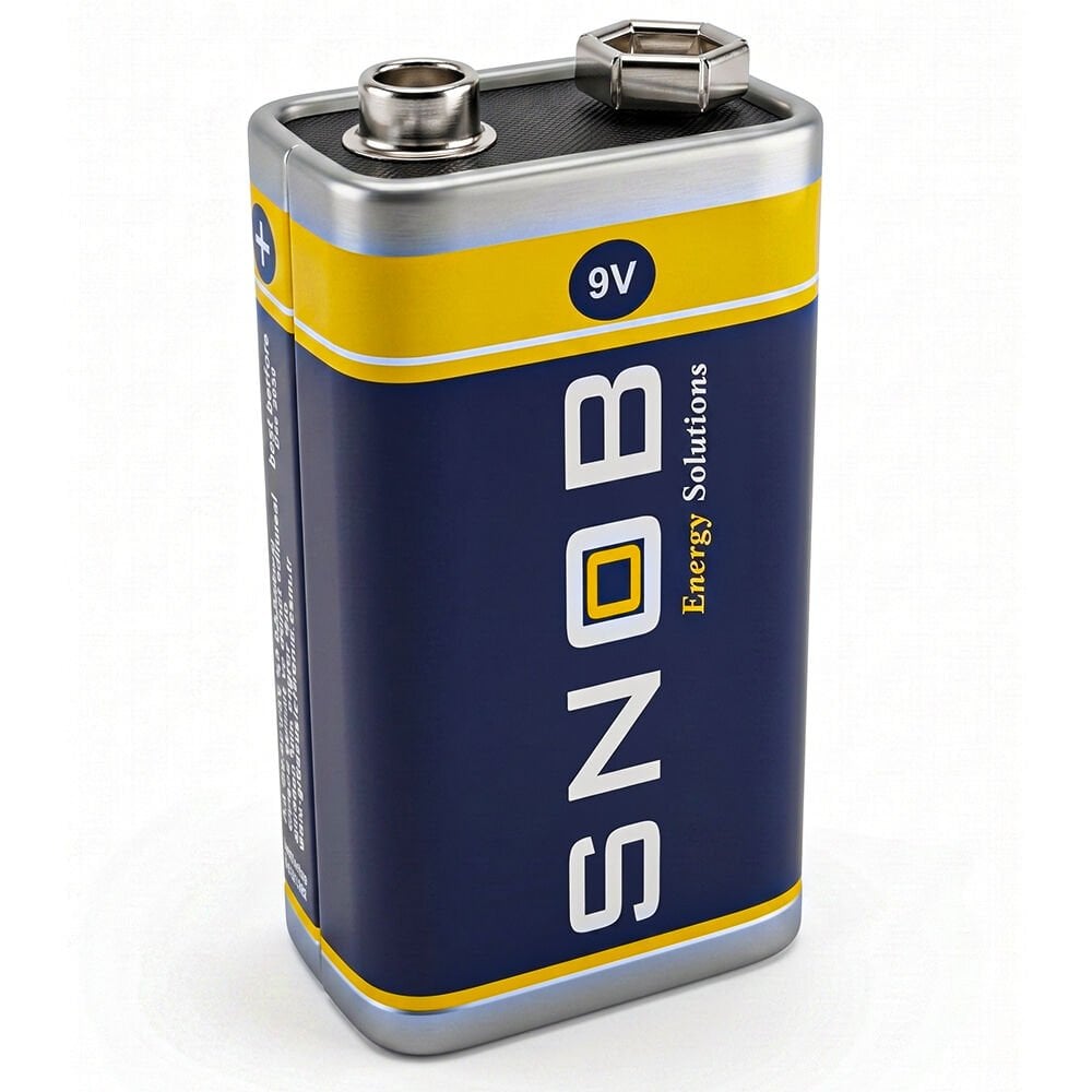 Snob - 9V Kare  Blok Pil (1 Adet)