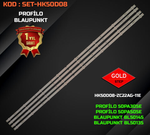Profilo 50PA305E 50PA505E Blaupunkt BL50145 Uyumlu LED Bar Takımı HK50D08-ZC22AG-11E