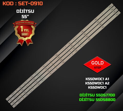 Dijitsu 55DS7700 55DS8800 Uyumlu LED Bar Takımı K550WDC1