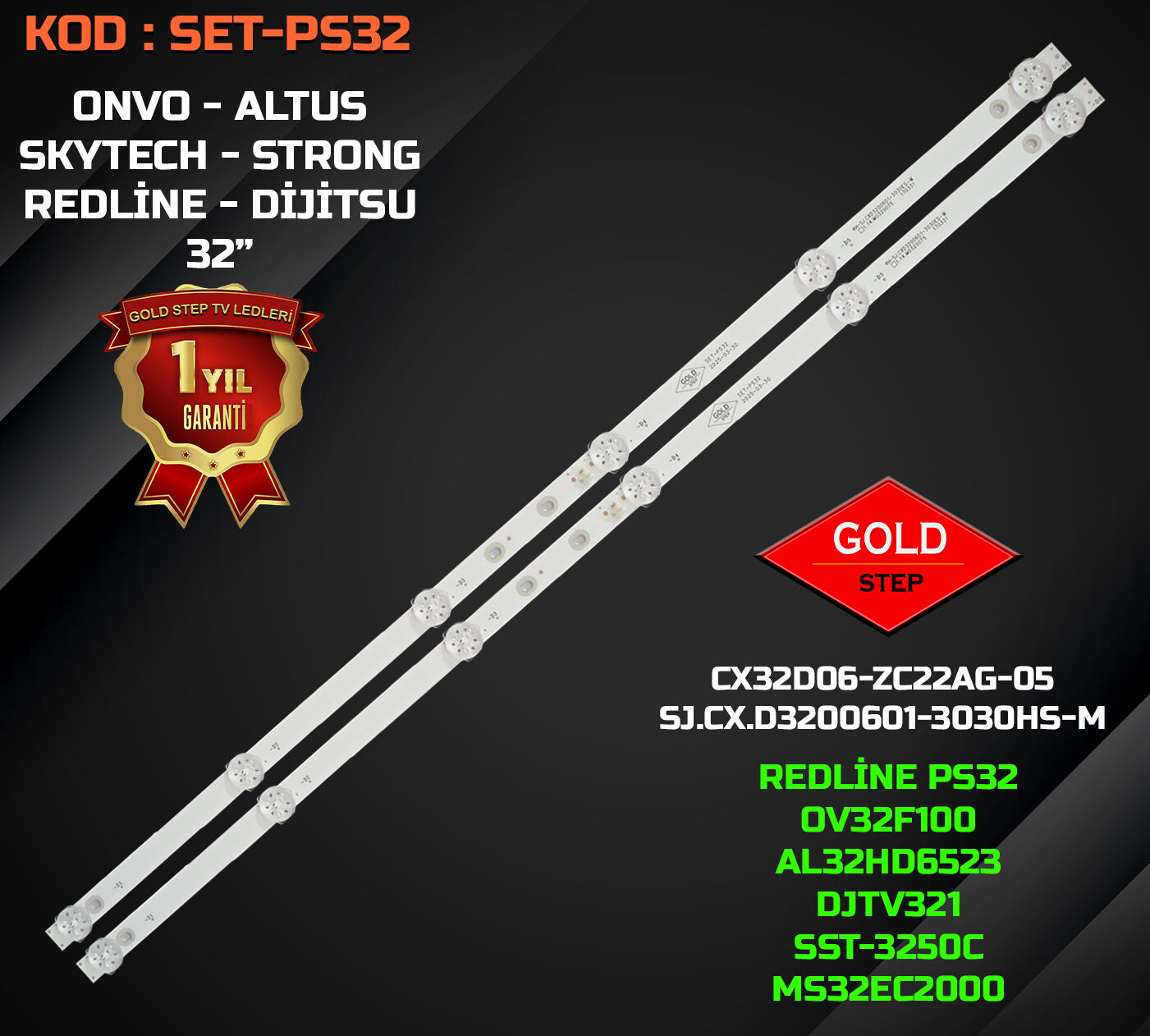 Onvo OV32102 Skytech SLT-3230C Uyumlu LED Bar Takımı JL.D32061330-006AS-M_V01