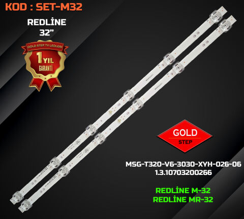 Redline M-32 MR-32 Uyumlu LED Bar Takımı MSG-T320-V6-3030-XYH-026-06