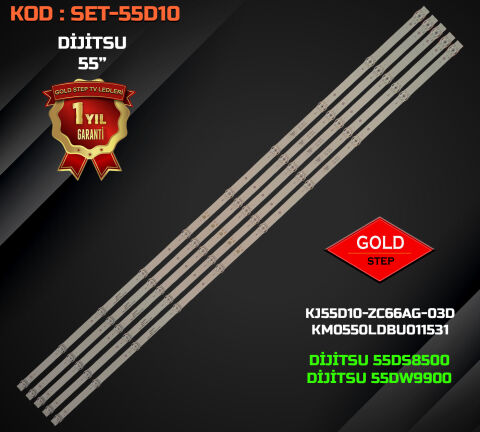 Dijitsu 55DS8500 55DW9900 Uyumlu LED Bar Takımı KJ55D10-ZC66AG-03D