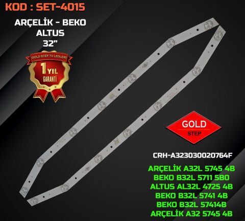 Arçelik A32L 5745 4B Beko B32L 5711 5B0 Altus AL32L 4725 4B Uyumlu LED Bar Takımı CRH-A323030020764F