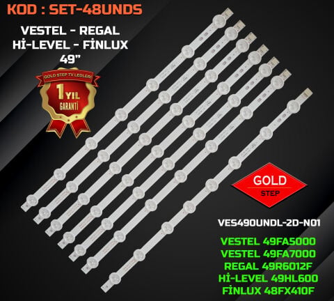Vestel 49FA5000 48FA5000 SEG 49SD6100 Uyumlu LED Bar Takımı 49DLED-A-TYPE