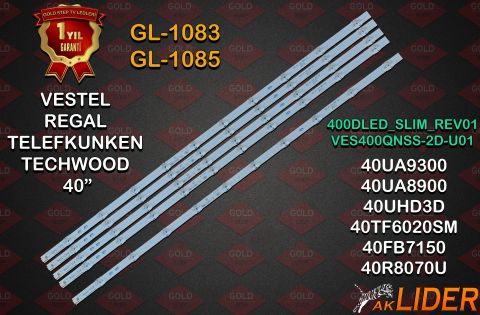 40UA9300, 40UA8900, 40UA9000, 40UB8600, 40FA8500, 40FB7150, 40TF6020SM, 40R8070U, 40R6080U, 40UHD3D, TFLU40UHD300B Uyumlu LED Bar Takımı V23339336, 23340369, V10106453, V10105772, V10097843, V10105843, V10108126, V10108177, V10098466, V10096743, V10097894