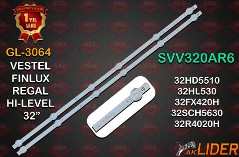 Vestel 32'' 32HD5510 32HL530 32FX420H 32R4020H 32TH6020 32HB5000 Uyumlu LED Bar Takımı SVV320AR6