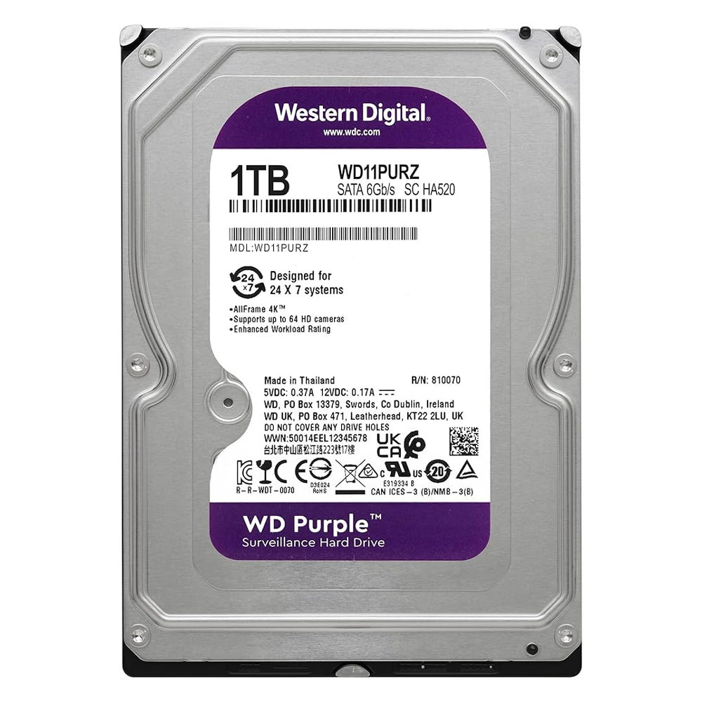 WD PURPLE 1TB WD11PURZ 24X7 DİSTRİBÜTOR HDD