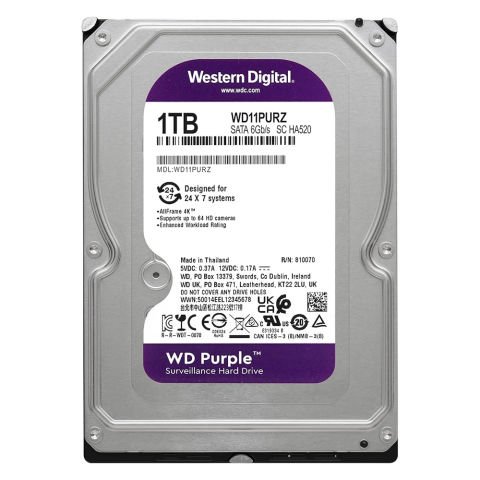 WD PURPLE 1TB WD11PURZ 24X7 DİSTRİBÜTOR HDD