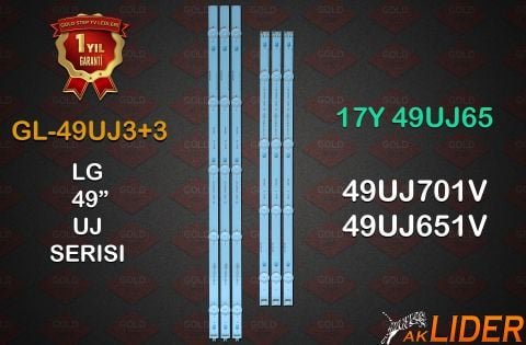 LG 49UJ701V-ZC.KPDTLWK 49UJ651V-ZA.KPDTLWK Uyumlu LED Bar Takımı