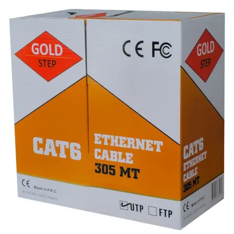 GOLD STEP 305 Metre 1000Mbps/S İç Mekan Cat 6 İnternet Kablosu