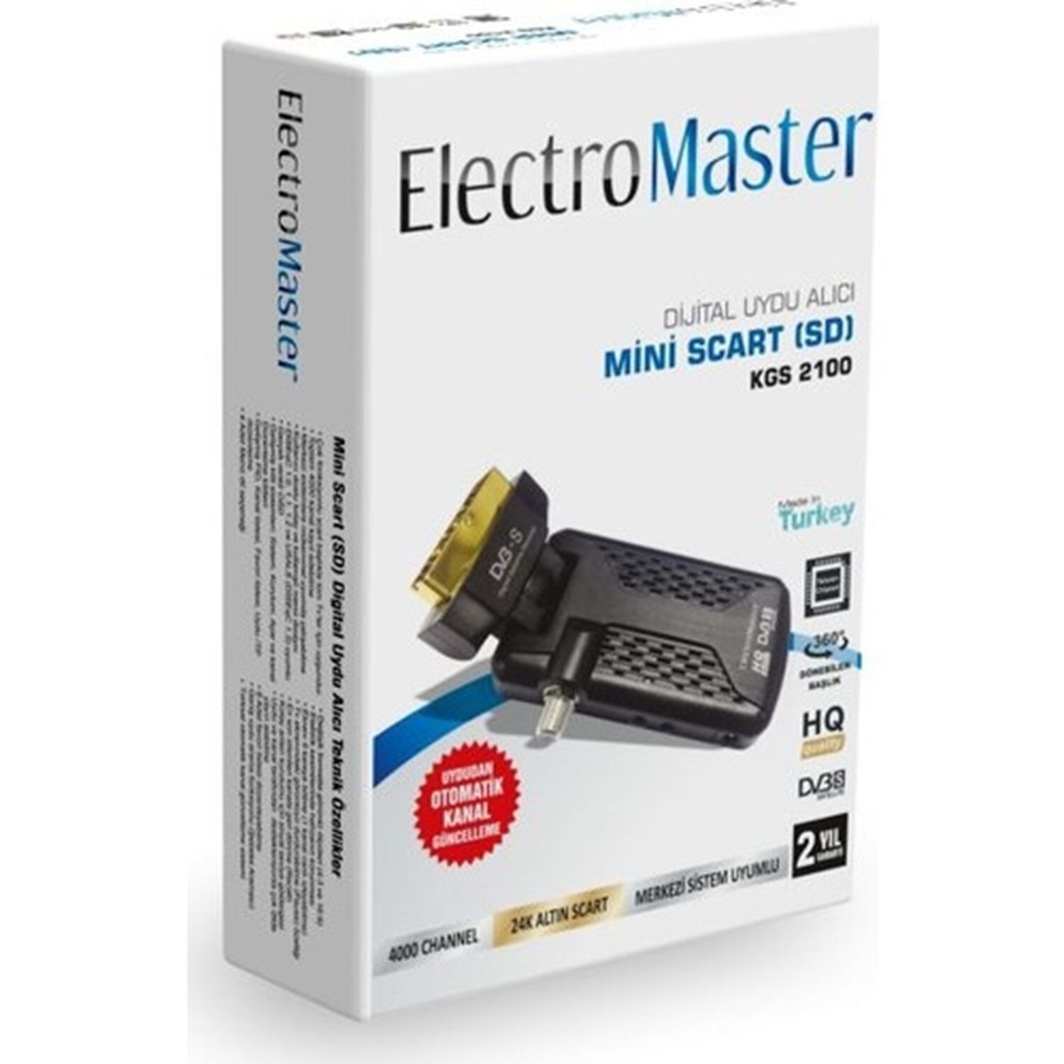 ELECTROMASTER KGS 2100 Tüplü TV'Ler İçin Mini Uydu Alıcısı
