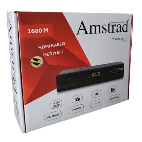 AMSTRAD 1680 Full HD Kasalı Demir Uydu Alıcısı