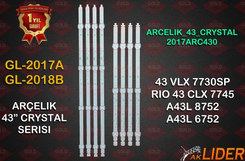 43VLX7730SP, 057T43-C21, A43L67605B, B43L87525S, Rio43CLX7745AP, 43VLE5830BN, A43L67525B, B43L67605B, B43L67525B, B43L87405B, Munich43CLE6845AP, 43VLE6830BP, Dortmund43CLE5845AN, 43GUB8762, A43L6760D, A43L58604B, B43L58604B, A43L87525S LED Bar Takımı
