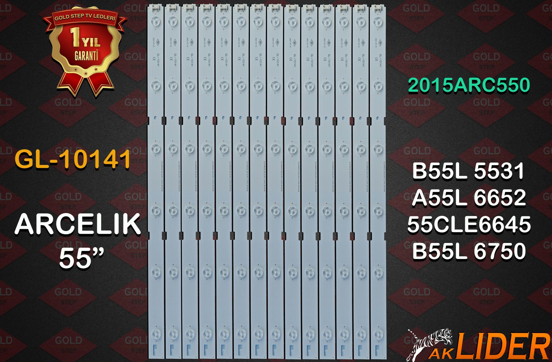 Arçelik Beko Grundig 55L5531 55L6652 55L6750 55L6532 55CLE6645 55CLE6545 55CLE5545 55VLE6535 Uyumlu LED Bar Takımı ZPM60600-AC