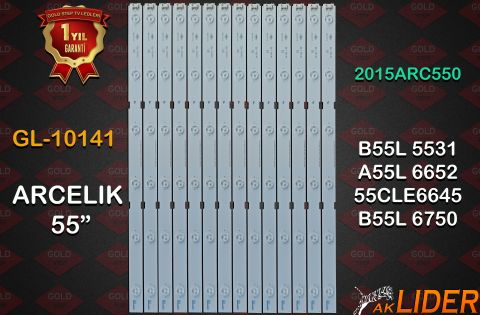 Arçelik Beko Grundig 55L5531 55L6652 55L6750 55L6532 55CLE6645 55CLE6545 55CLE5545 55VLE6535 Uyumlu LED Bar Takımı ZPM60600-AC