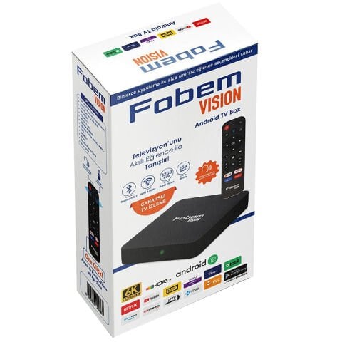 FOBEM Vision Pro Ses Komutlu 2 GB Ram - 32 GB Hafıza Android 12 TV Box