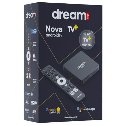 DREAMSTAR NOVA Lisanslı 2GB Ram - 32 GB Hafıza Ses Komutlu Kumanda Android 12 TV Box