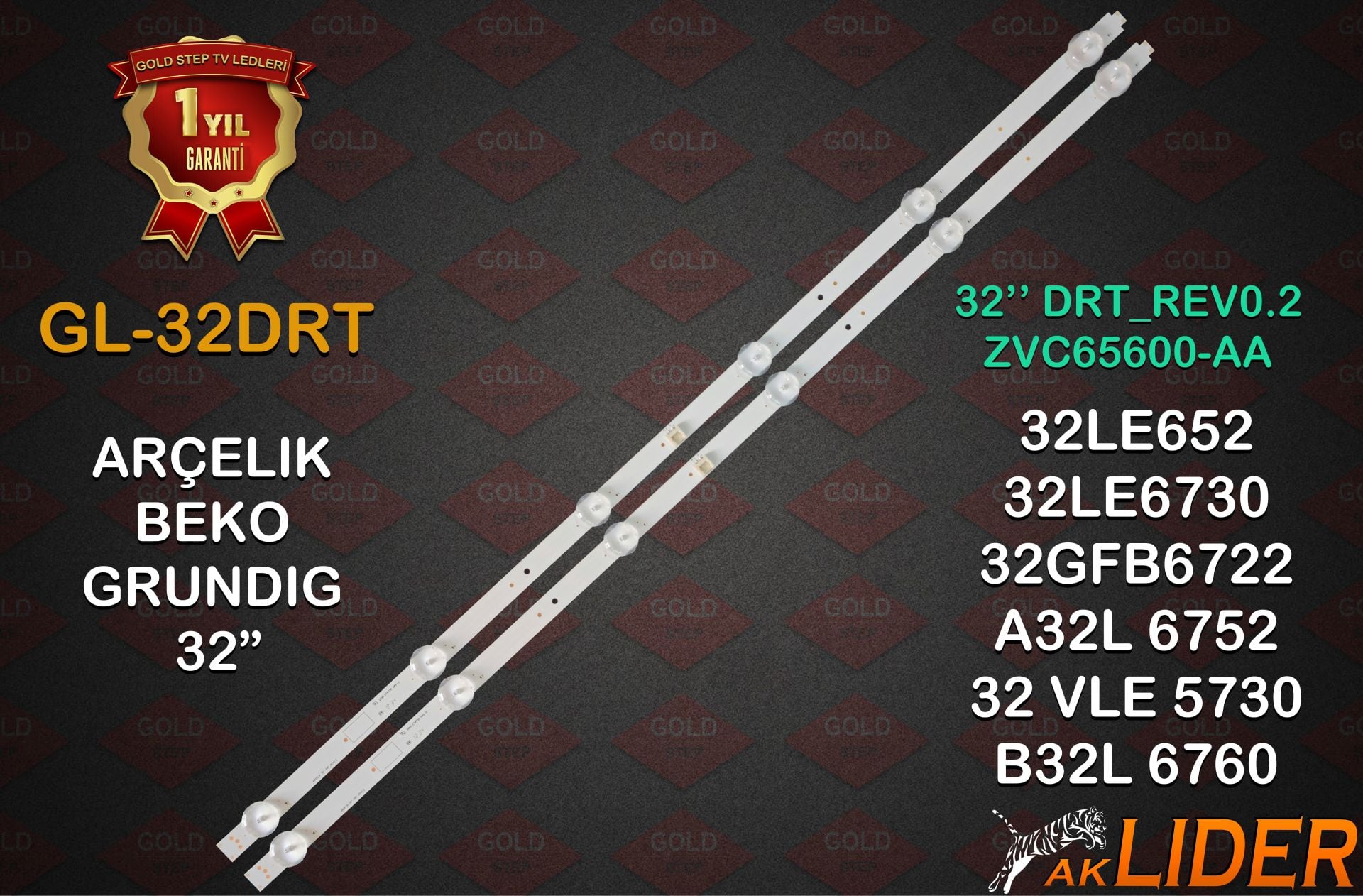 Arçelik A32L5751D B32L5751D 32LE6730BP 32LE6525B Uyumlu LED Bar Takımı DRT_REV0.2-ZVC65600-AA