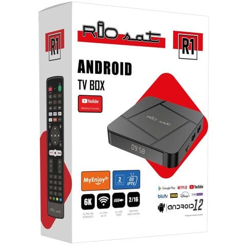 RİOSAT R1 2 GB - Ram 16 GB Hafıza Android 12 TV Box