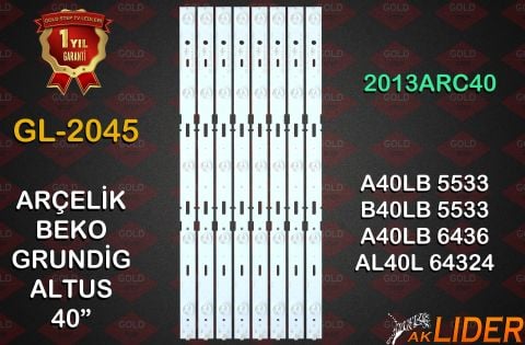 AL40L-6432-4B AL40L-5431-4B AL40L-5531-4B A40-LW-5433 A40-LW-6436 A40L-4431-0B A40L-4531-0B A40-LW-5533 A40-LW-6536 B40-LW-5433 B40-LW-6436 B40L-4431-0B B40-LW-5533 B40L-4531-0B B40-LW-6536 Uyumlu LED Bar Takımı ZCC606