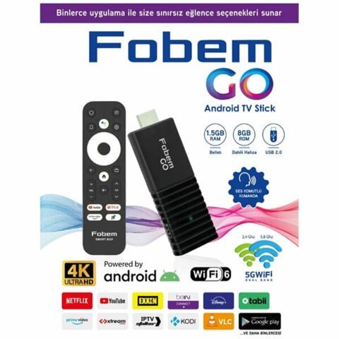 FOBEM STİCK GO 1.5 GB Ram - 8 GB Hafıza Android 12 TV Box