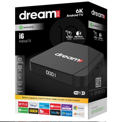 DREAMSTAR İ4 4 GB Ram - 64 GB Hafıza Ses Komutlu Kumanda Android 12 TV Box