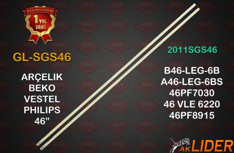 Arçelik 46'' A46-LEG-6BS Beko B46-LEG-6B 46PF6113 46BL712G Uyumlu LED Bar Takımı SLED 2011SGS46 5630 LJ64-03035A