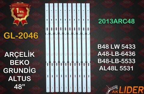 Arçelik A48LB6536 Beko B48LB6536 Grundig 48VLE5520 48VLE685 Uyumlu LED Bar Takımı ZCA606 SAMSUNG_2013ARC48_3228N1