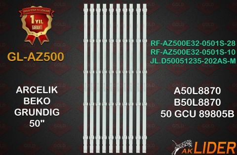 Arçelik A50L8870 Beko B50L8870 Grundig 50GCU8905B 50GCU8900B Uyumlu LED Bar Takımı JL.D50051235-202AS-M