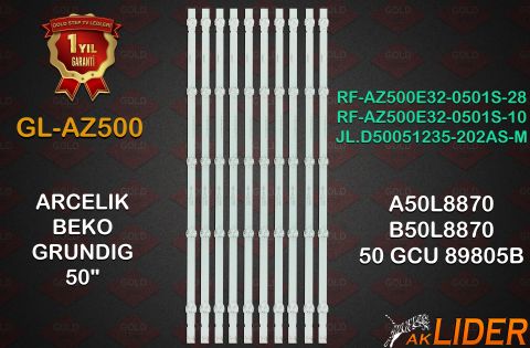 Arçelik A50L8870 Beko B50L8870 Grundig 50GCU8905B 50GCU8900B Uyumlu LED Bar Takımı JL.D50051235-202AS-M