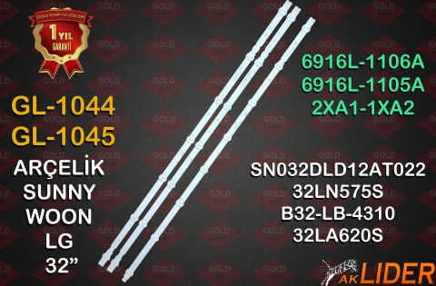 LG 32LN575S 32LN5400 32LA620S B32-LB-4310 B32-LB-5313 AX32DAB3037/1032 Uyumlu LED Bar Takımı 6916L-1105A 6916L-1106A 6916L-1295A 6916L-1296A