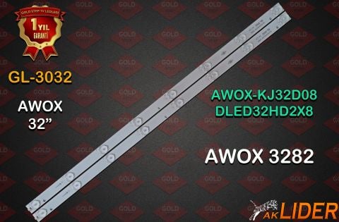 Awox AWOX3282 AWX3282 DLED32HD2X8 Uyumlu LED Bar Takımı KJ32D08-ZC21F-05