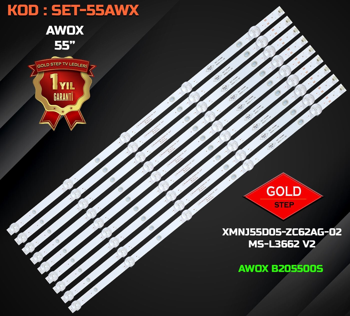 Awox B205500S Uyumlu LED Bar Takımı – XMNJ55D05-ZC62AG-02