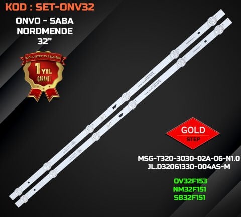 Onvo OV32F153 Nordmende NM32F151 Saba SB32F151 Uyumlu LED Bar Takımı